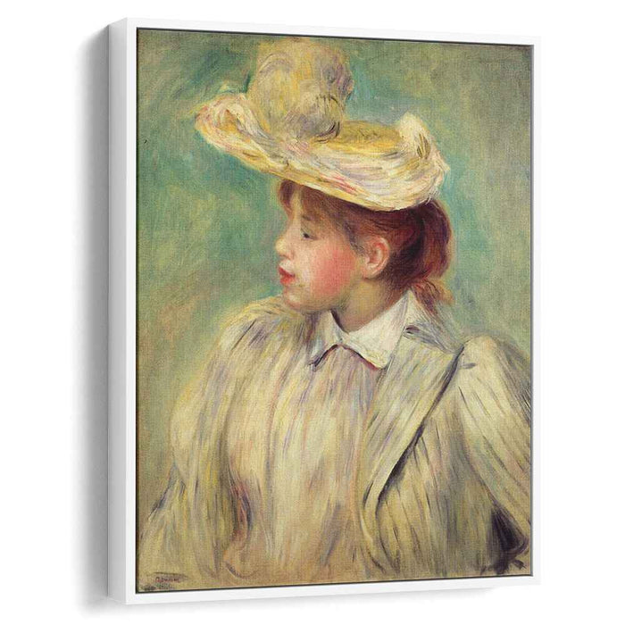 Young Woman in a Straw Hat by Pierre-Auguste Renoir