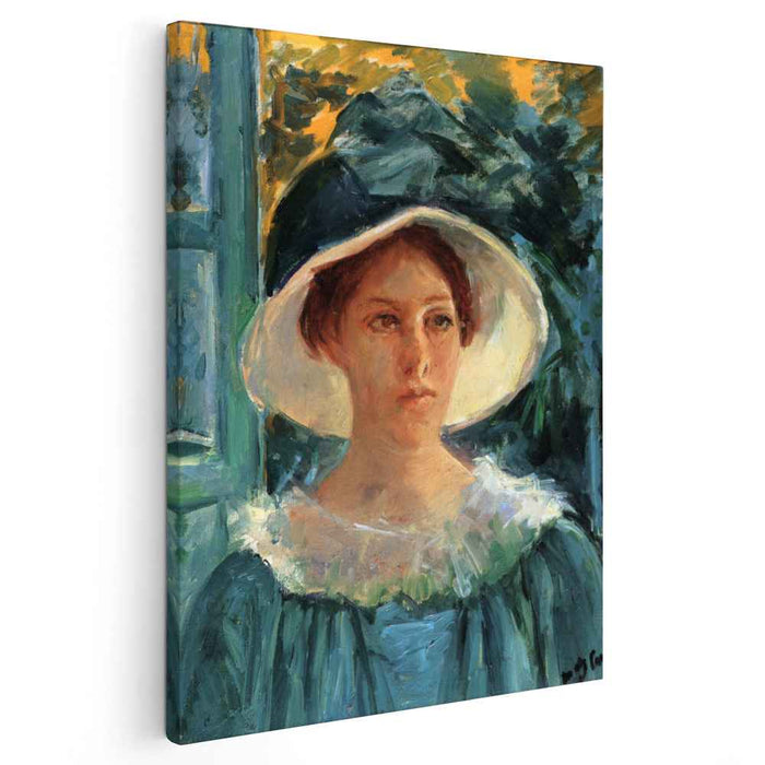 Young Woman In Green Outdoors In The Sun (1914) by Mary Cassatt