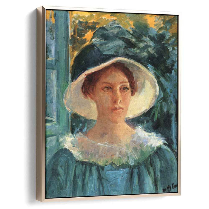 Young Woman In Green Outdoors In The Sun (1914) by Mary Cassatt