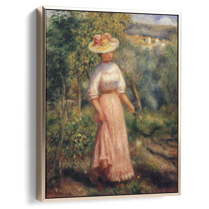 Young Woman in Red in the Fields (1900) by Pierre-Auguste Renoir