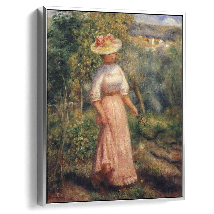 Young Woman in Red in the Fields (1900) by Pierre-Auguste Renoir