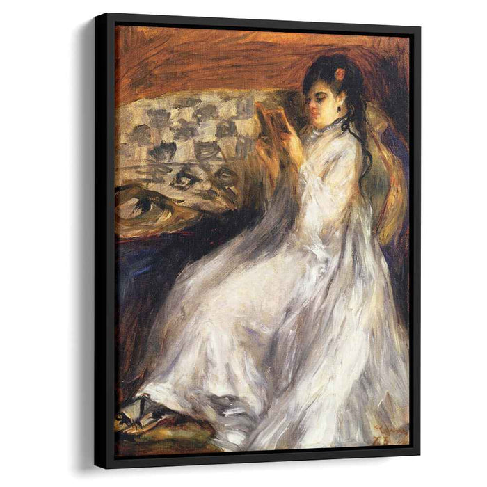 Young Woman in White Reading (1873) by Pierre-Auguste Renoir