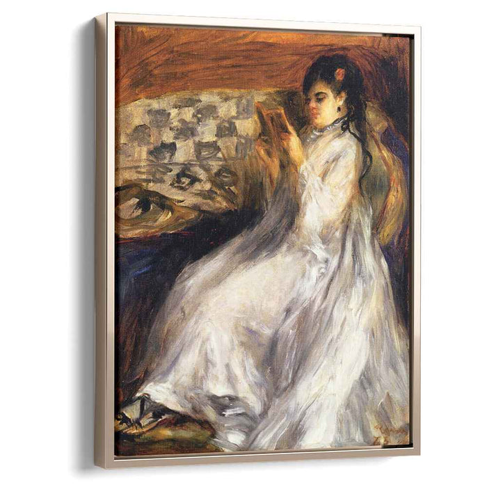 Young Woman in White Reading (1873) by Pierre-Auguste Renoir