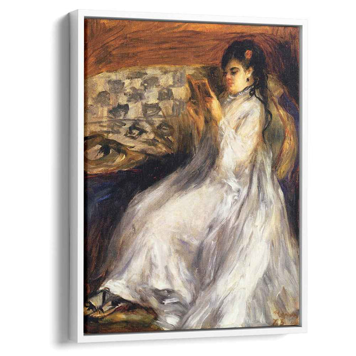 Young Woman in White Reading (1873) by Pierre-Auguste Renoir