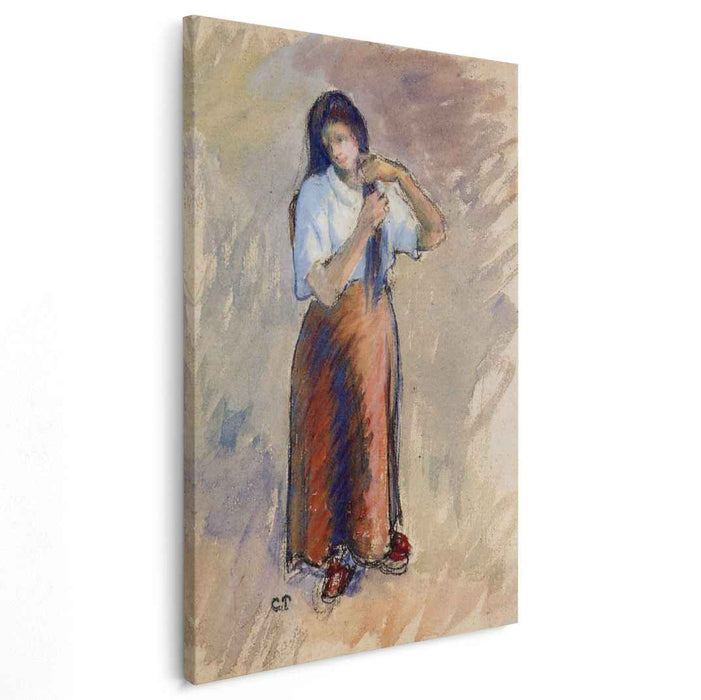 Young Woman Knotting Her Hair by Camille Pissarro