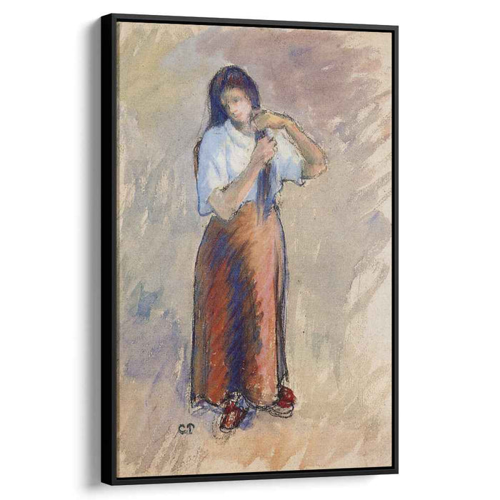 Young Woman Knotting Her Hair by Camille Pissarro