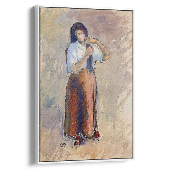 Young Woman Knotting Her Hair by Camille Pissarro