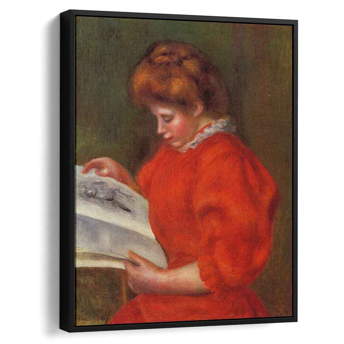 Young Woman Looking at a Print (1896) by Pierre-Auguste Renoir