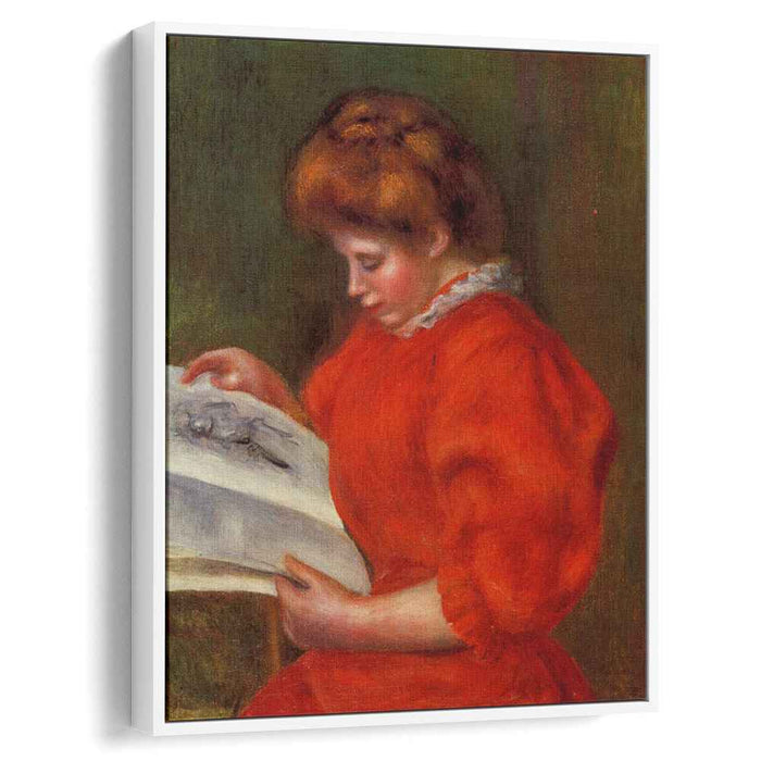 Young Woman Looking at a Print (1896) by Pierre-Auguste Renoir