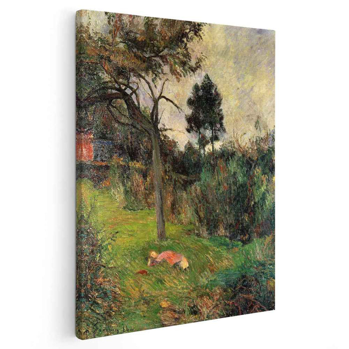 Young woman lying in a grass (1884) by Paul Gauguin