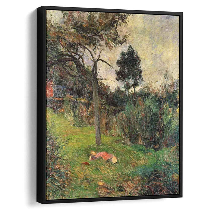 Young woman lying in a grass (1884) by Paul Gauguin