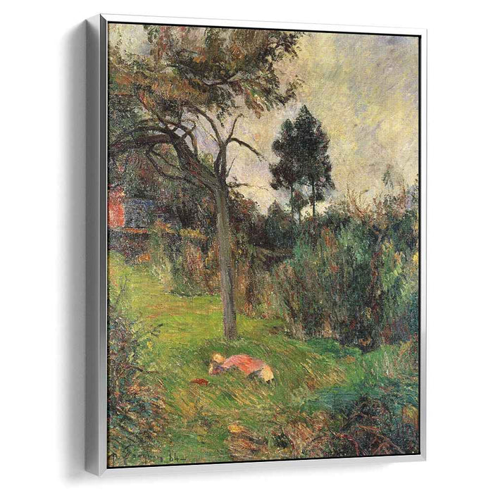 Young woman lying in a grass (1884) by Paul Gauguin