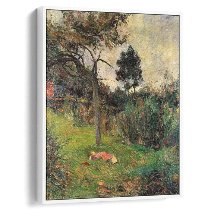 Young woman lying in a grass (1884) by Paul Gauguin