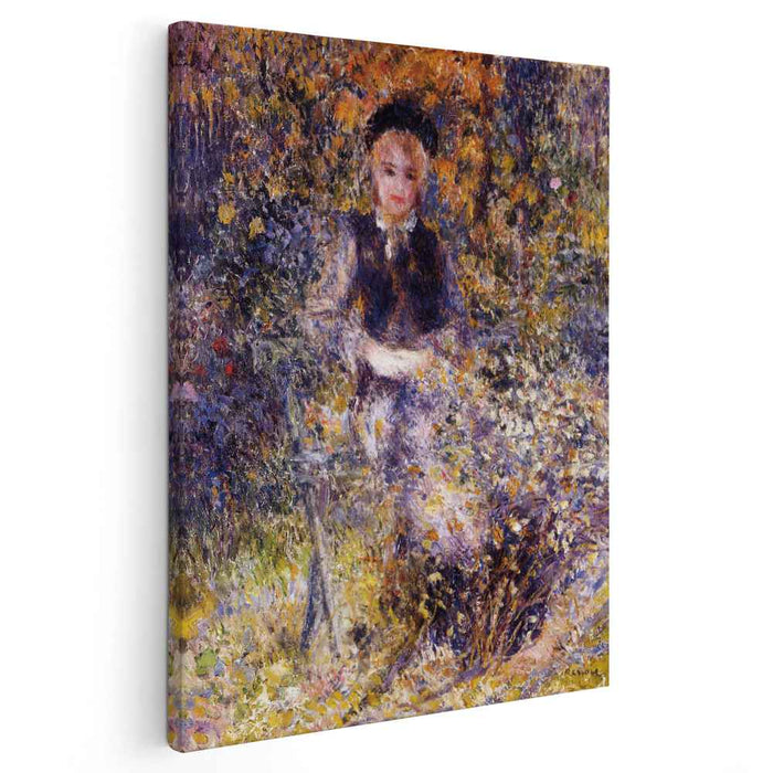 Young Woman on a Bench (1875) by Pierre-Auguste Renoir