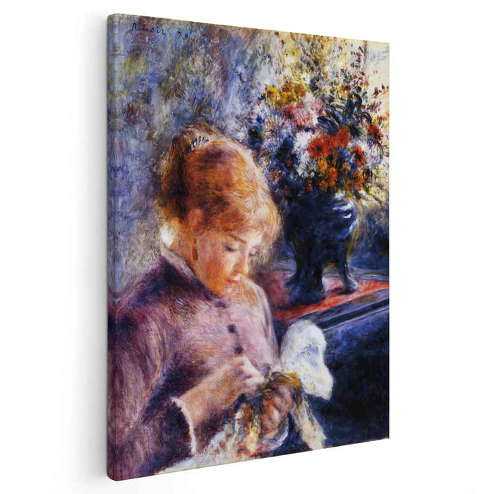 Young Woman Sewing (1879) by Pierre-Auguste Renoir