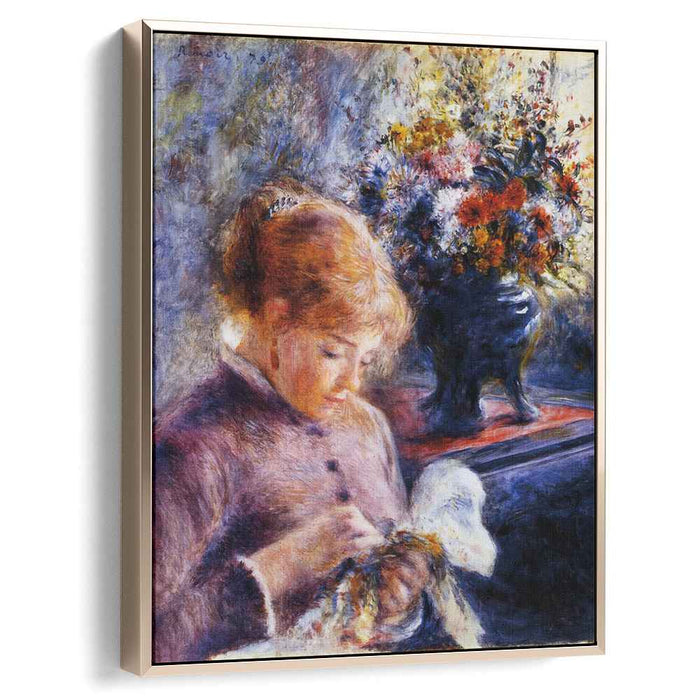 Young Woman Sewing (1879) by Pierre-Auguste Renoir