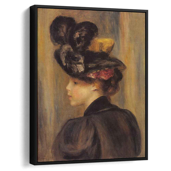 Young Woman Wearing a Black Hat (1895) by Pierre-Auguste Renoir
