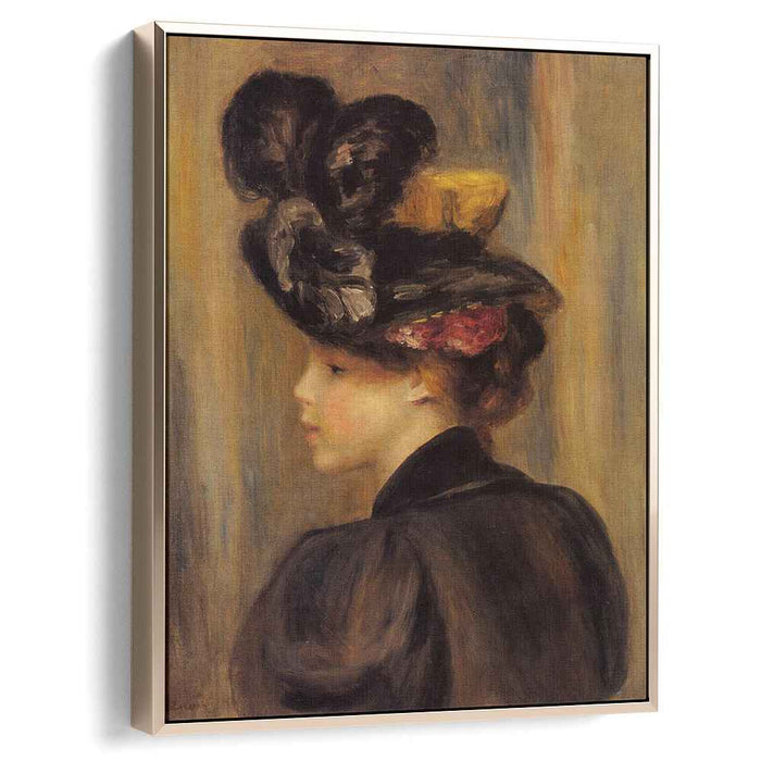 Young Woman Wearing a Black Hat (1895) by Pierre-Auguste Renoir