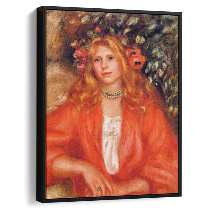 Young Woman Wearing a Garland of Flowers (1908) by Pierre-Auguste Renoir