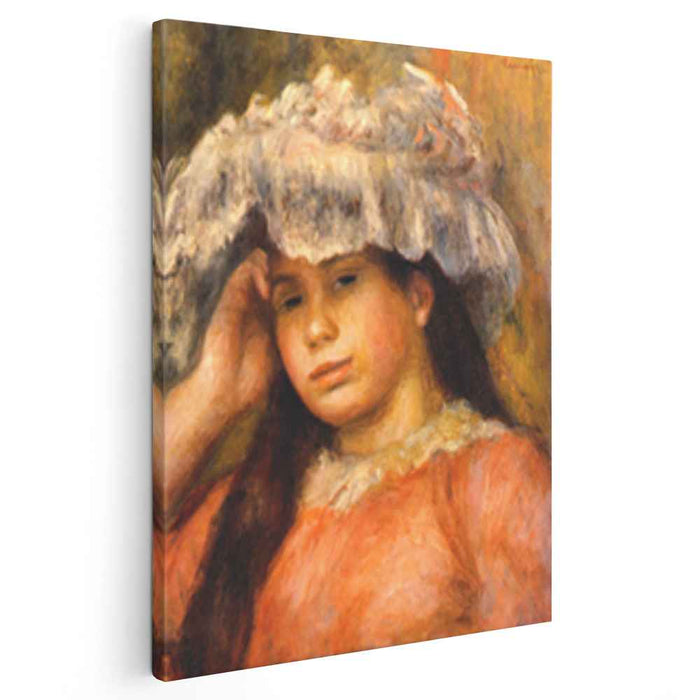 Young Woman Wearing a Hat (1894) by Pierre-Auguste Renoir