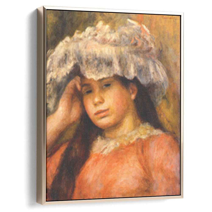 Young Woman Wearing a Hat (1894) by Pierre-Auguste Renoir