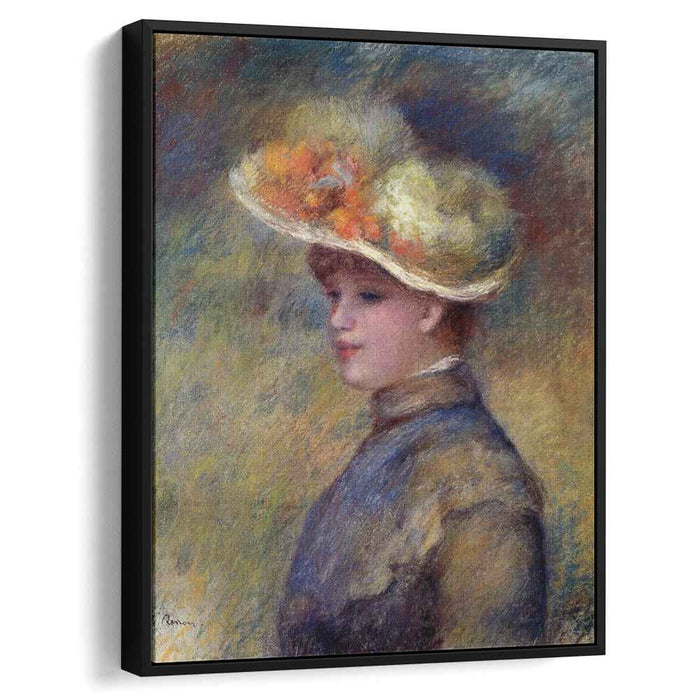 Young Woman Wearing a Hat by Pierre-Auguste Renoir