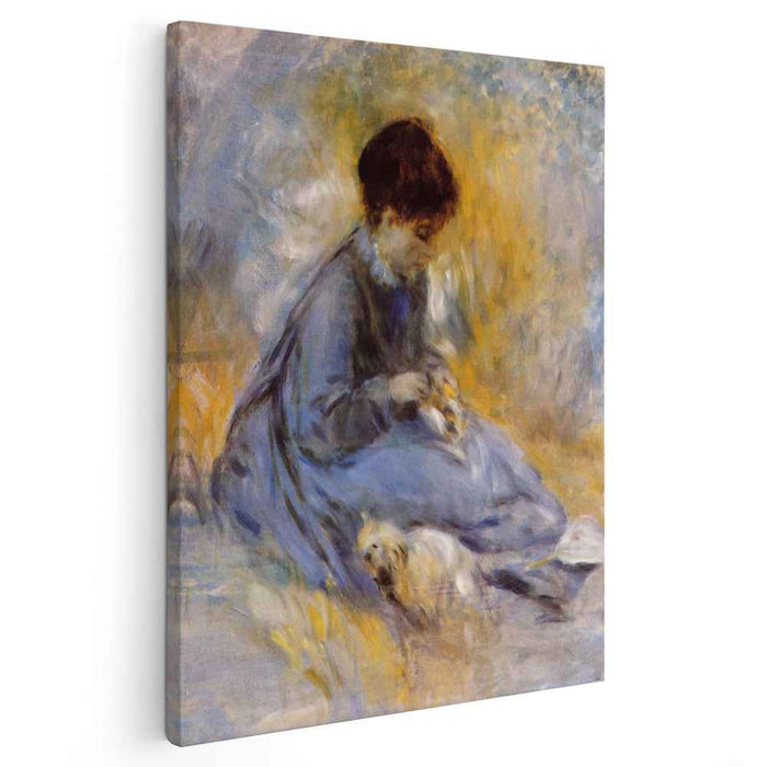 Young Woman with a Dog (1876) by Pierre-Auguste Renoir