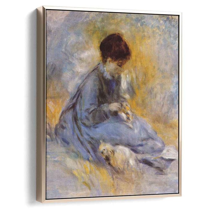 Young Woman with a Dog (1876) by Pierre-Auguste Renoir