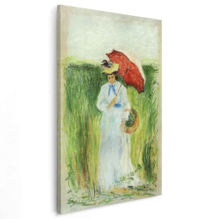 Young Woman with an Umbrella (1880) by Camille Pissarro