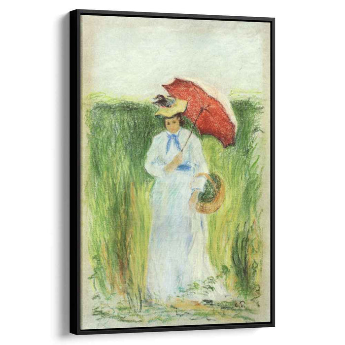Young Woman with an Umbrella (1880) by Camille Pissarro