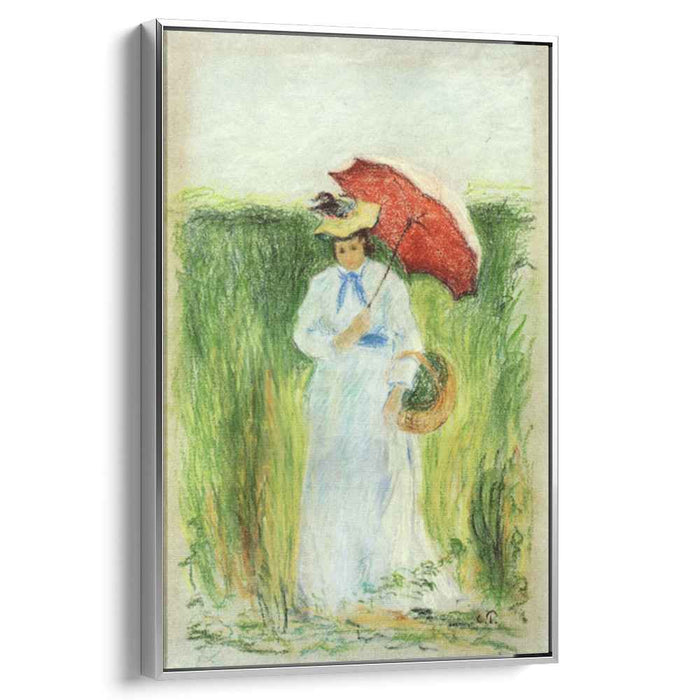 Young Woman with an Umbrella (1880) by Camille Pissarro