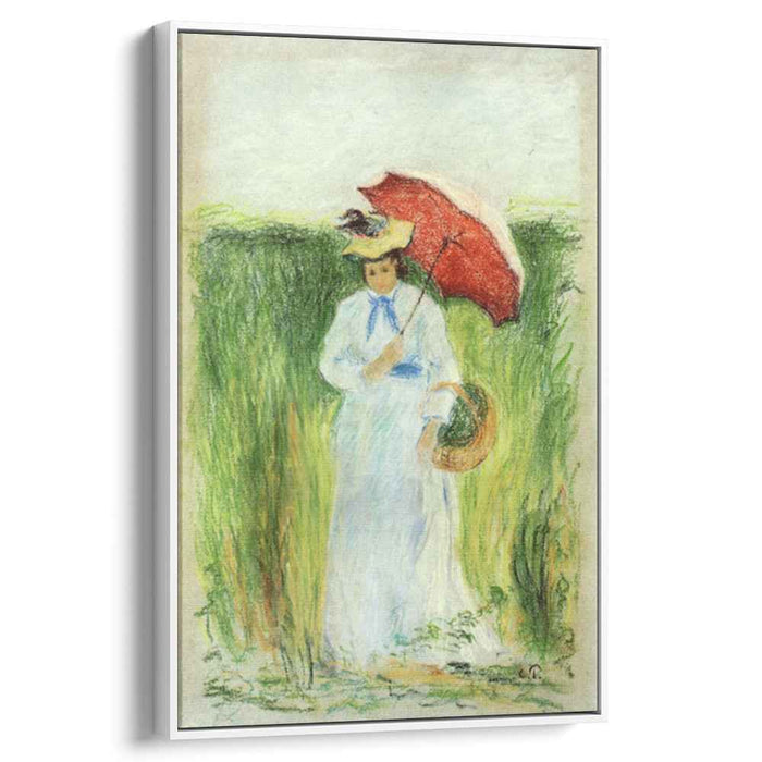 Young Woman with an Umbrella (1880) by Camille Pissarro