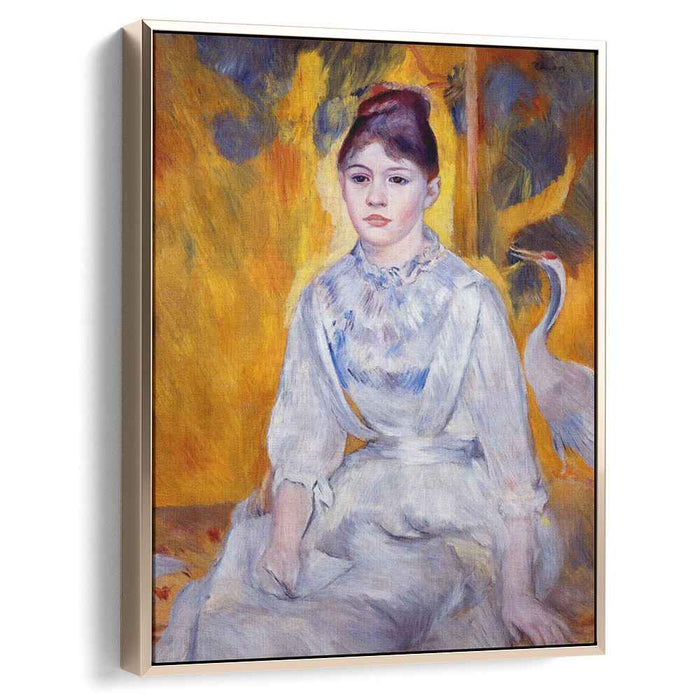Young Woman with Crane (1886) by Pierre-Auguste Renoir