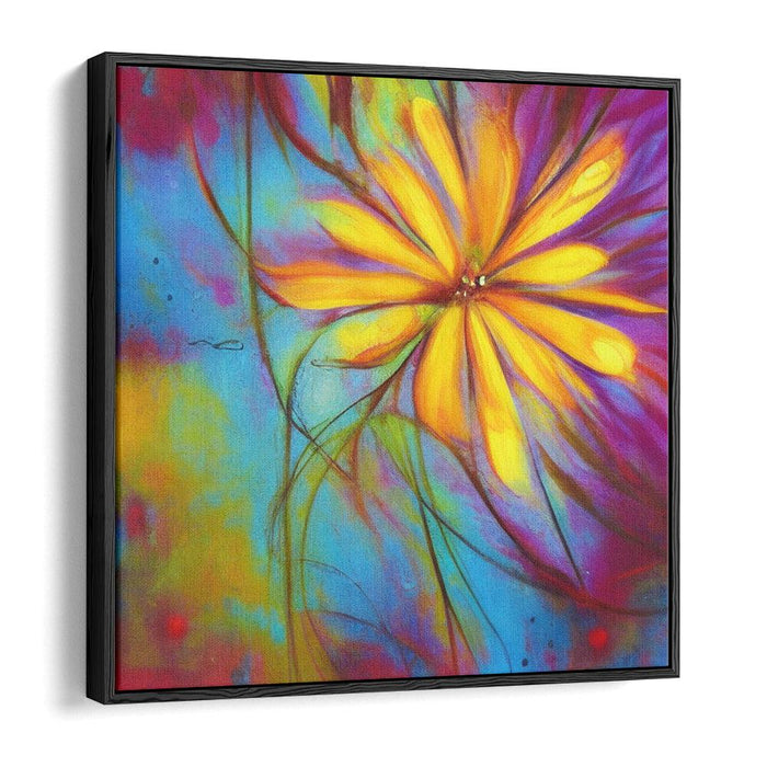 Abstract Flower Print - Canvas Art by Kanvah