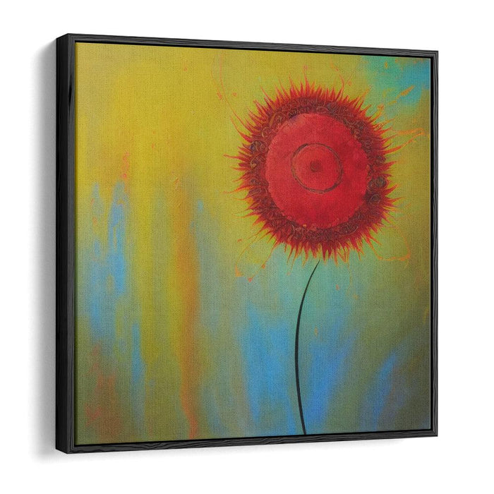 Abstract Flower Print - Canvas Art by Kanvah