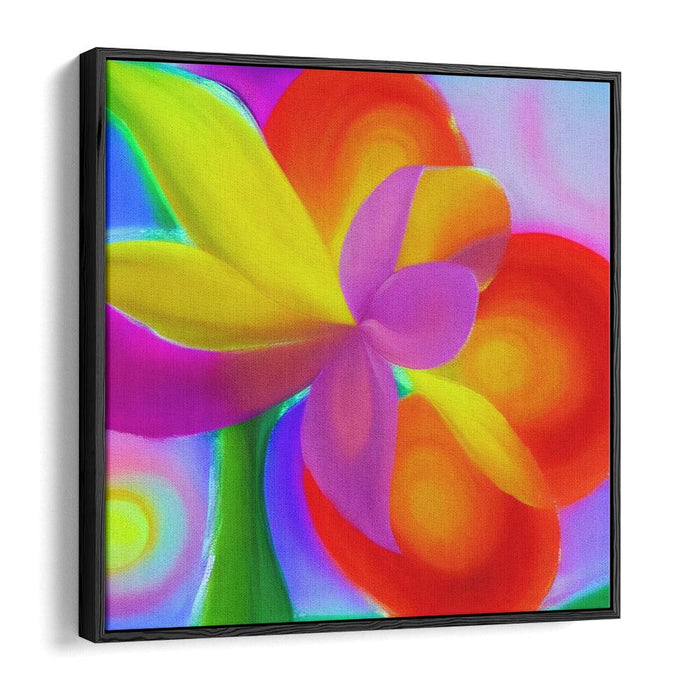 Abstract Flower Print - Canvas Art by Kanvah