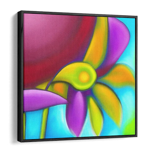 Abstract Flower Print - Canvas Art by Kanvah