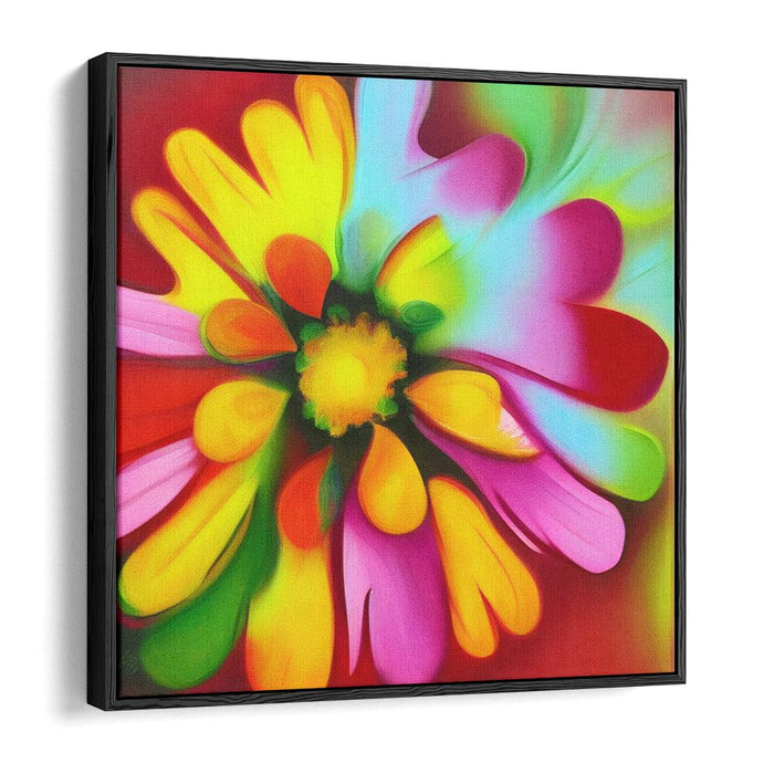 Abstract Flower Print - Canvas Art by Kanvah