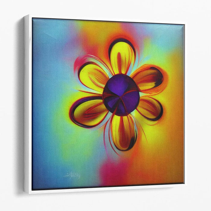 Abstract Flower Print - Canvas Art by Kanvah