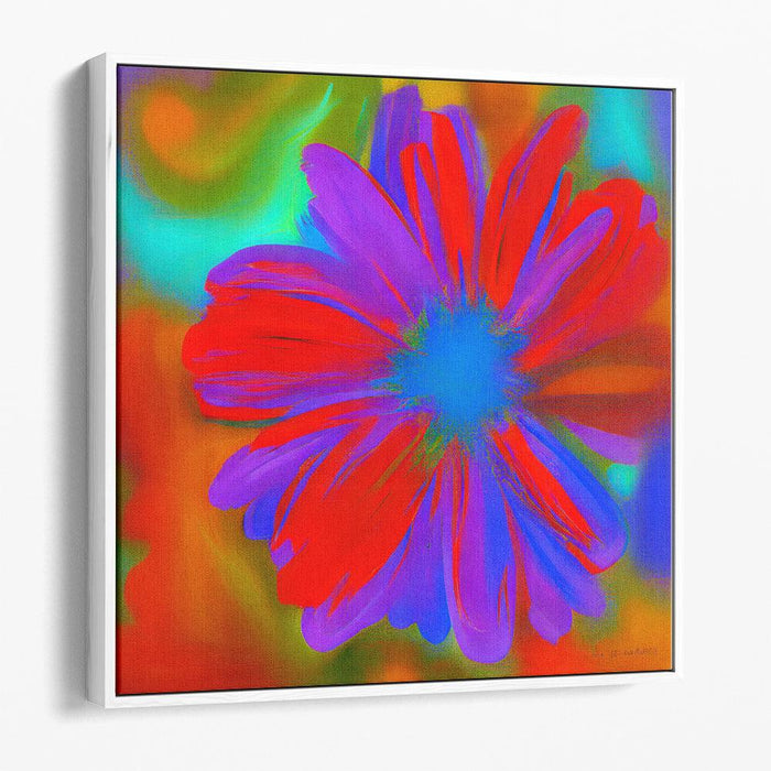 Abstract Flower Print - Canvas Art by Kanvah