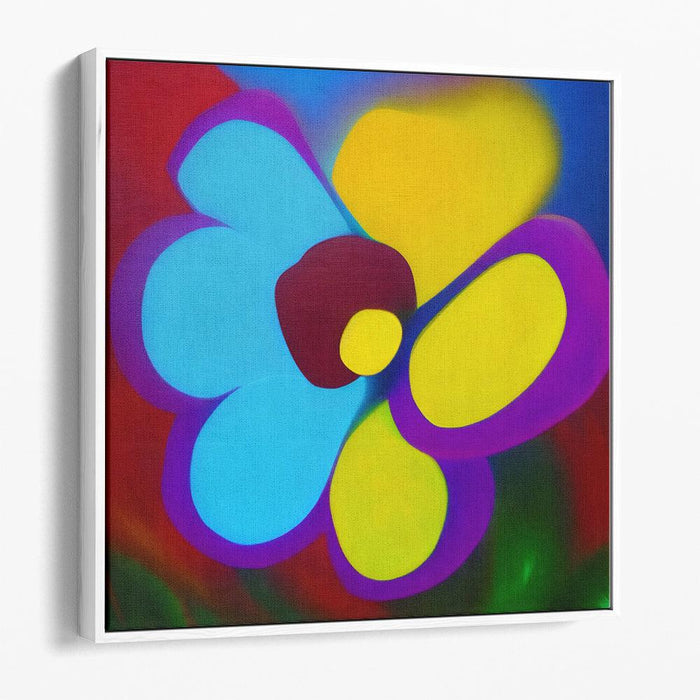 Abstract Flower Print - Canvas Art by Kanvah