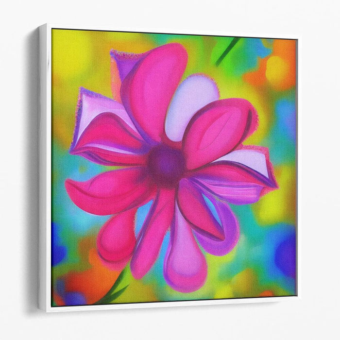 Abstract Flower Print - Canvas Art by Kanvah