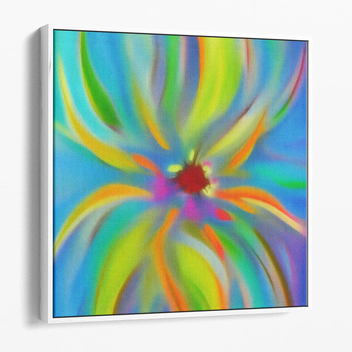 Abstract Flower Print - Canvas Art by Kanvah