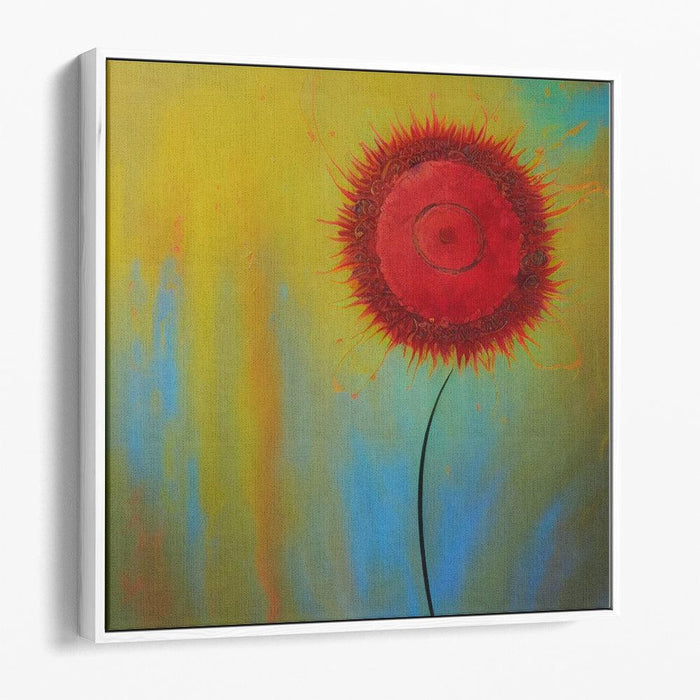 Abstract Flower Print - Canvas Art by Kanvah