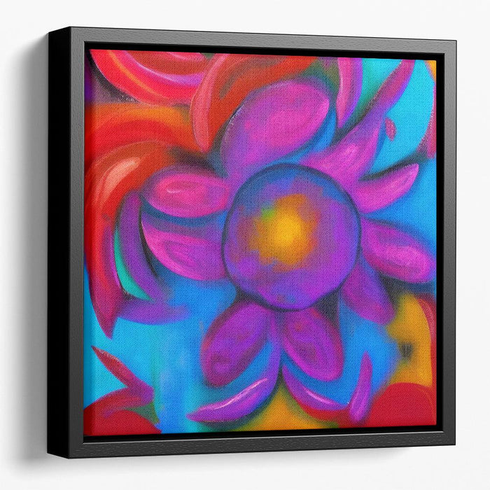 Abstract Flower Print - Canvas Art by Kanvah