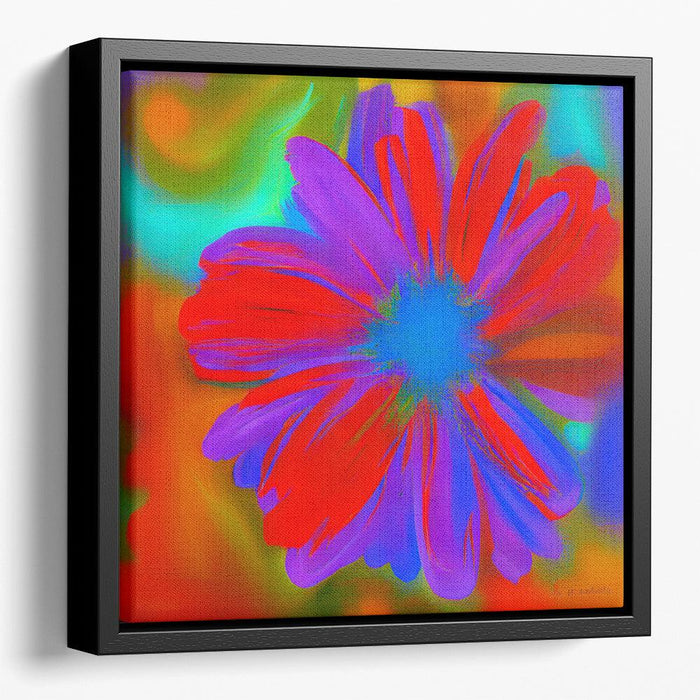 Abstract Flower Print - Canvas Art by Kanvah