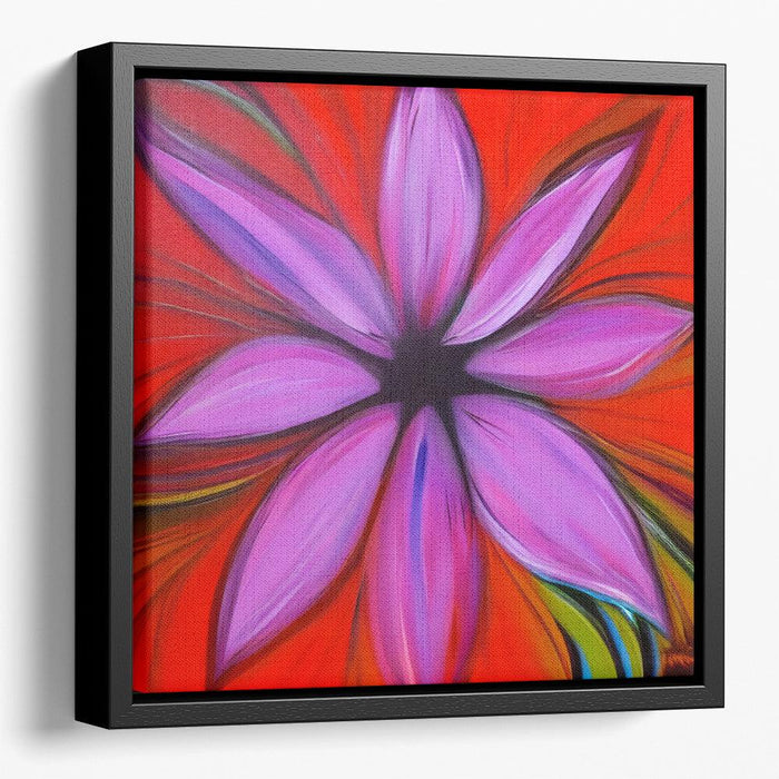 Abstract Flower Print - Canvas Art by Kanvah