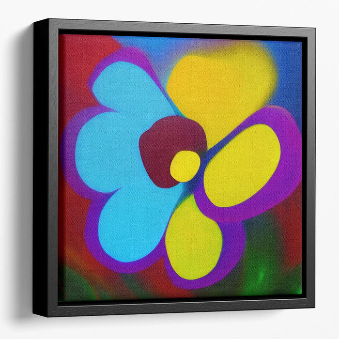 Abstract Flower Print - Canvas Art by Kanvah