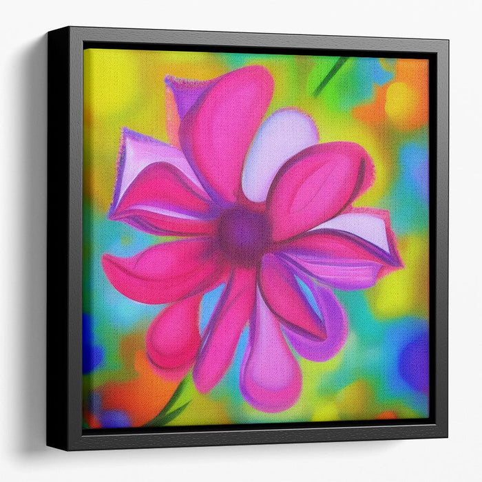 Abstract Flower Print - Canvas Art by Kanvah