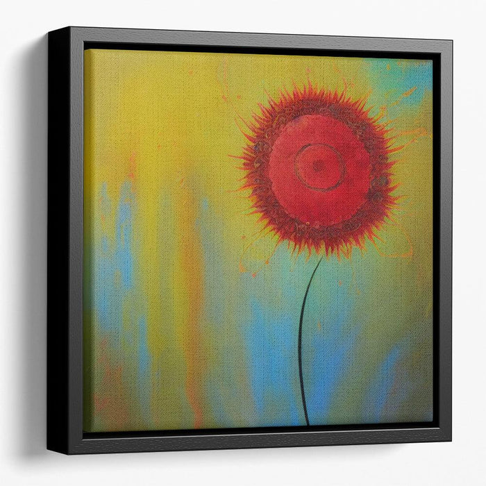 Abstract Flower Print - Canvas Art by Kanvah